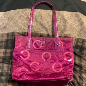 Coach pink shoulder bag